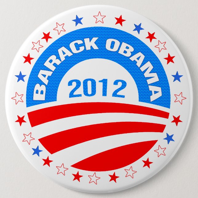 Barack Obama  Logo 2012-Diamond Pattern Texture 6 Cm Round Badge (Front)