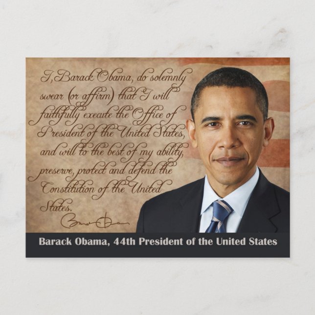 Barack Obama, Oath of Office Postcard (Front)