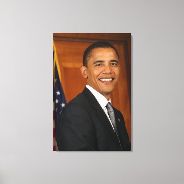 Barack Obama Official Portrait Canvas Print (Front)