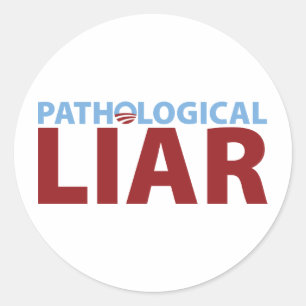 Barack Obama: Pathological Liar Classic Round Sticker