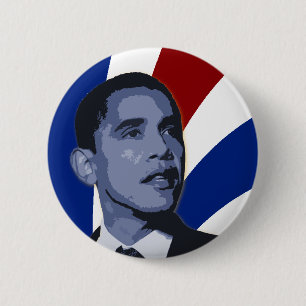 Barack Obama Patriotic Button