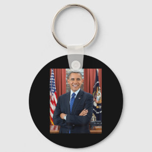 Barack Obama Photo 44th President Potus Patriotic  Key Ring