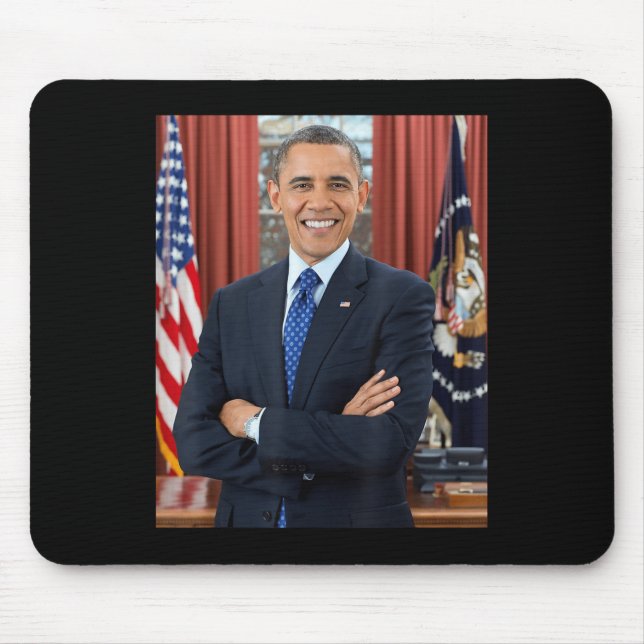 Barack Obama Photo 44th President Potus Patriotic  Mouse Mat (Front)