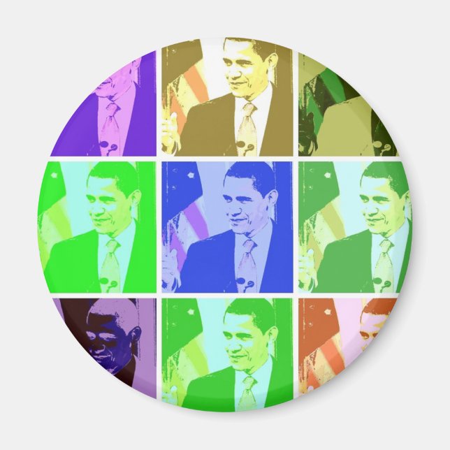 Barack Obama Pop Art Magnet (Front)