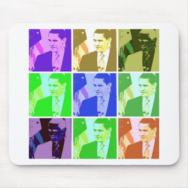 Barack Obama Pop Art Mouse Mat (Front)