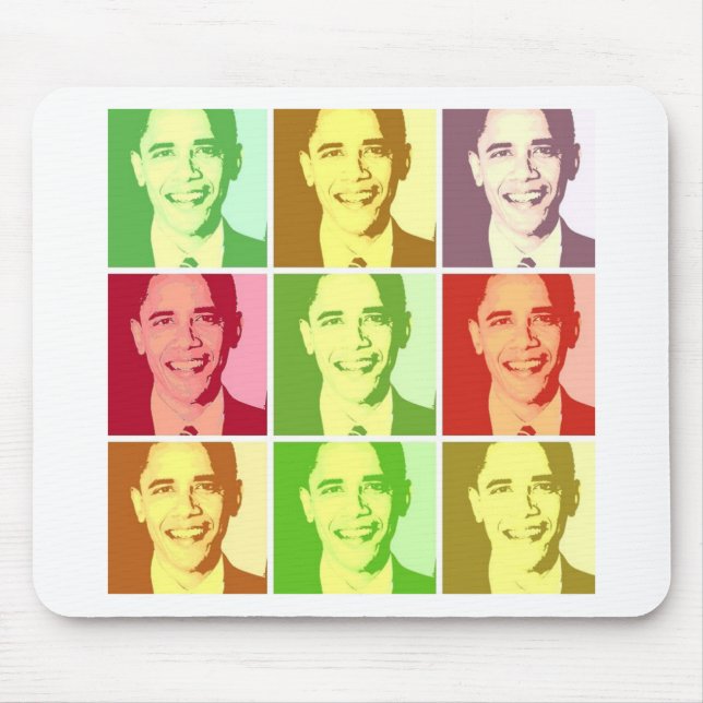Barack Obama Pop Art Mouse Mat (Front)