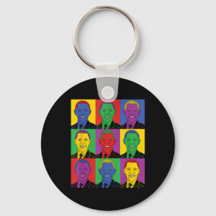 Barack Obama Pop Art - Vintage History Tee  Key Ring