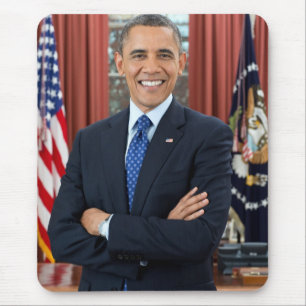 Barack Obama portrait Mouse Mat