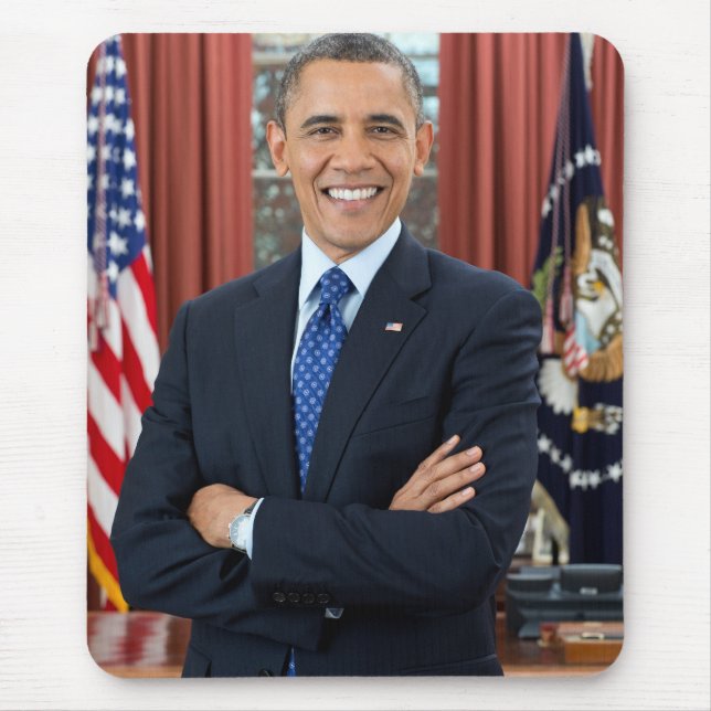 Barack Obama portrait Mouse Mat (Front)