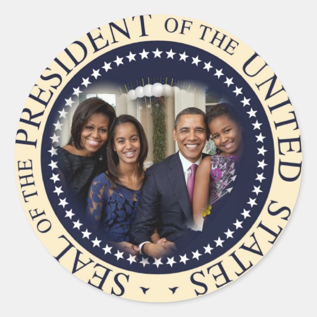 Barack Obama President of the United States Classic Round Sticker (Front)