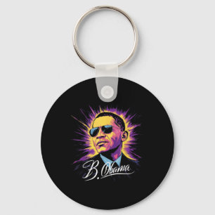 Barack Obama President Portrait Patriotic Key Ring