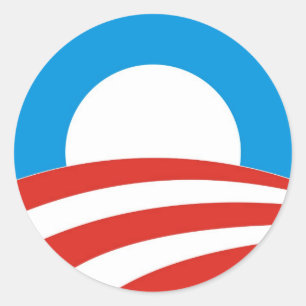 barack obama president usa logo elections 2012 classic round sticker