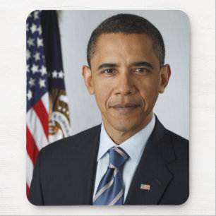 Barack Obama Presidential Portrait Mouse Mat