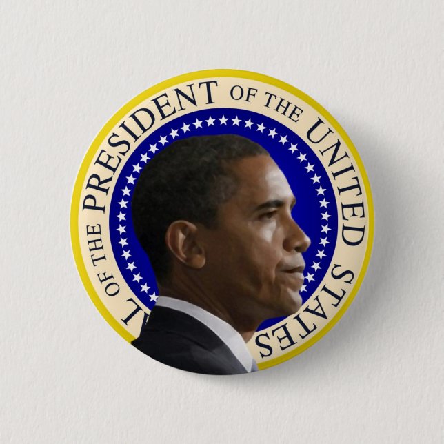 Barack Obama - Presidential Profile Button (Front)
