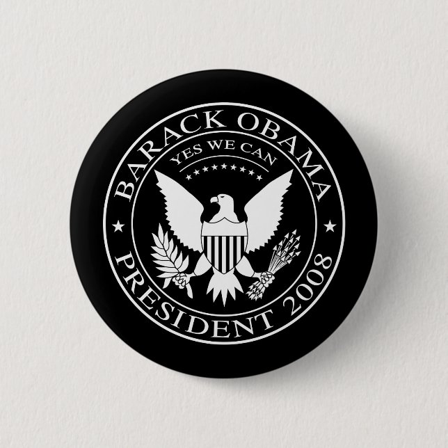 Barack Obama Presidential Seal 2008 Button (Front)