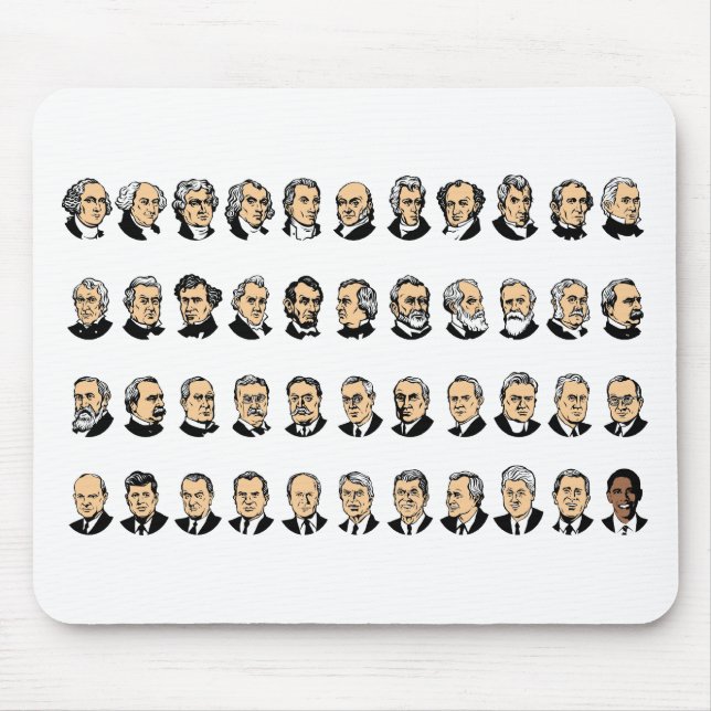 Barack Obama - Presidents Of The United States Mouse Mat (Front)