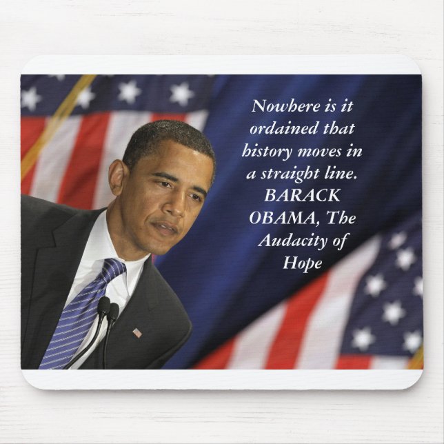 Barack Obama Quote on History Mouse Mat (Front)