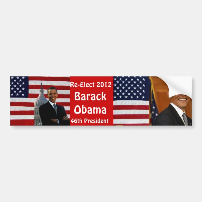 BARACK OBAMA-Re-Elect_ Bumper Sticker (Front)