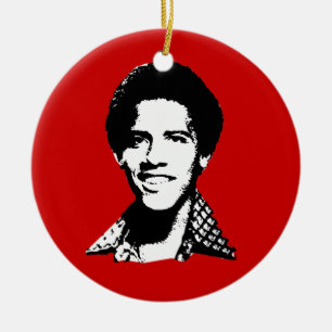 Barack Obama retro Ceramic Tree Decoration