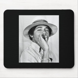 Barack Obama Retro Vintage Young Obama Smoking In  Mouse Mat