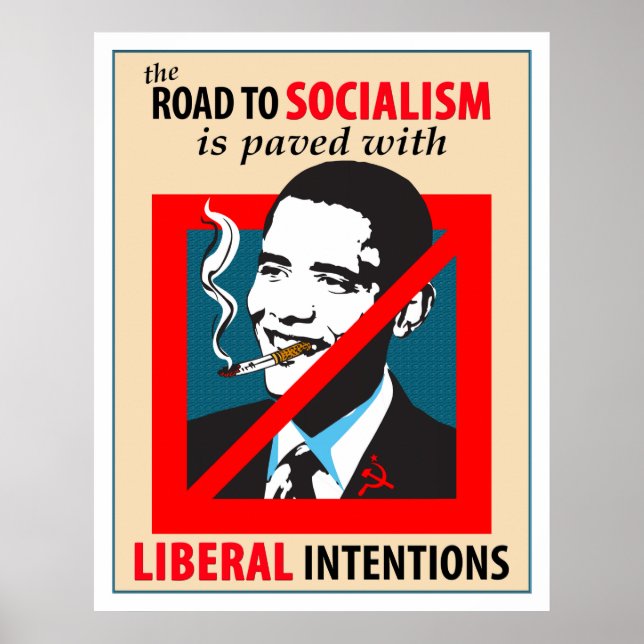 Barack Obama Road To Socialism Poster (Front)