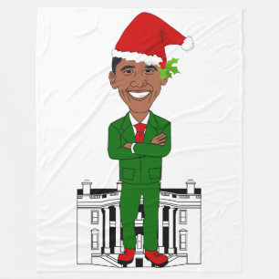 barack obama santa claus blanket