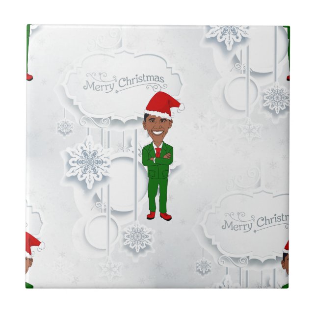barack obama santa tile (Front)