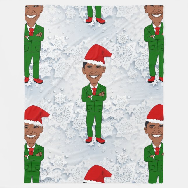 barack obama santas blanket (Front)