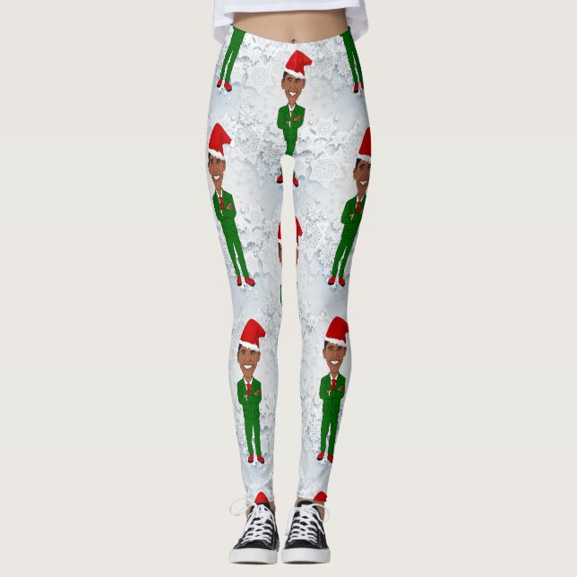 barack obama santas leggings (Front)