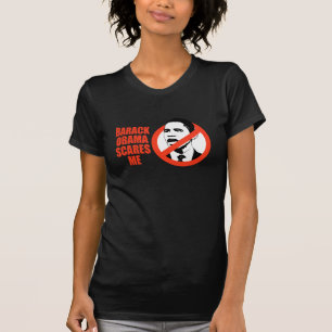 BARACK OBAMA SCARES ME / ANTI-OBAMA T-SHIRT