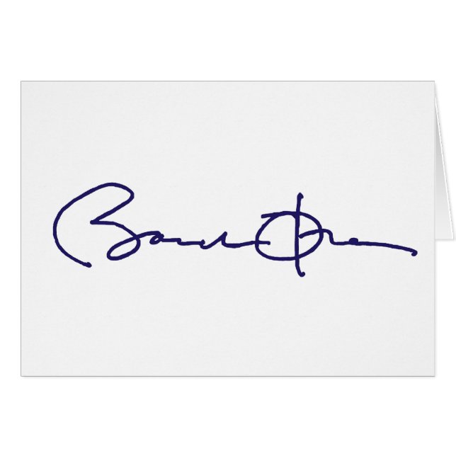 Barack Obama Signature (Front Horizontal)