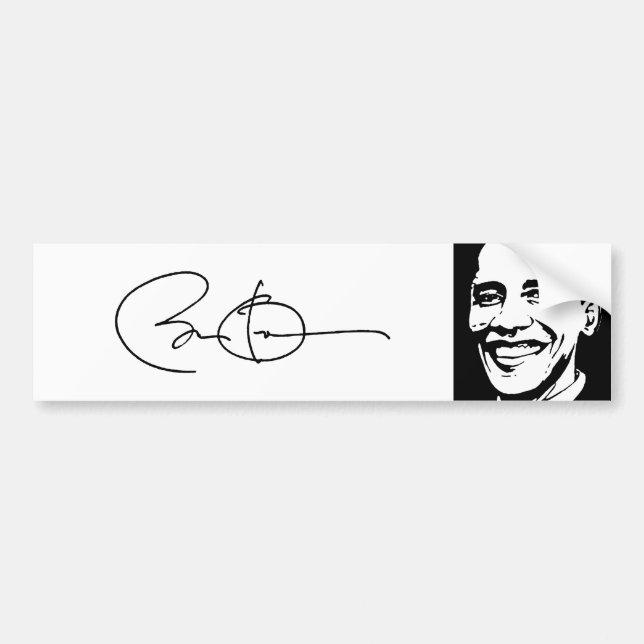BARACK OBAMA SIGNED AUTOGRAPH.png Bumper Sticker (Front)