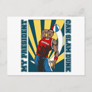 Barack Obama Slam Dunk Postcard