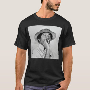 Barack Obama Smoking in College Vintage Young Obam T-Shirt