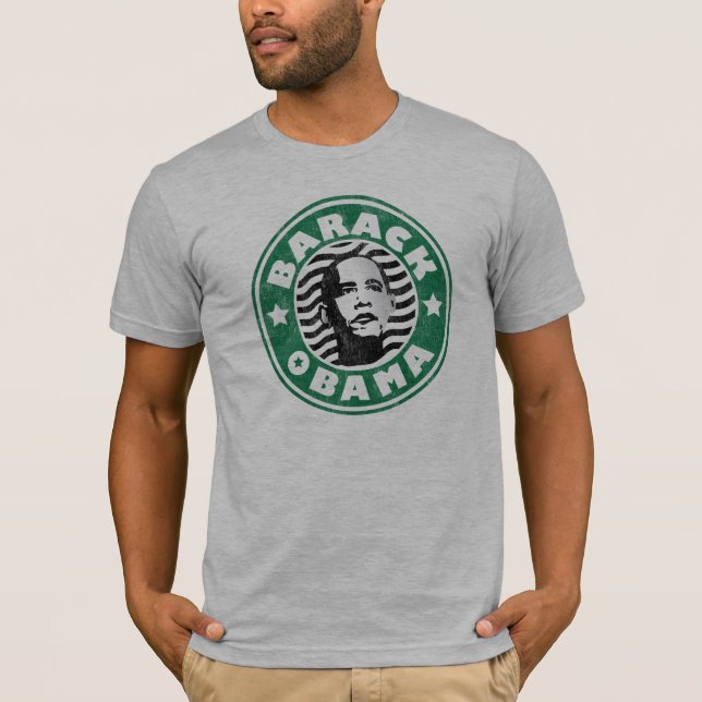 Barack Obama Star Caffeine T-Shirt (Front)