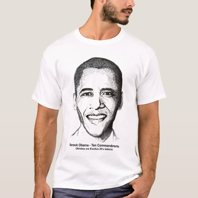 Barack Obama- Ten Commandments 2 sided shirt (Front)