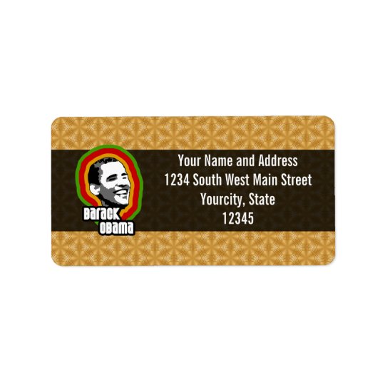 Barack Obama Throwback Address Label