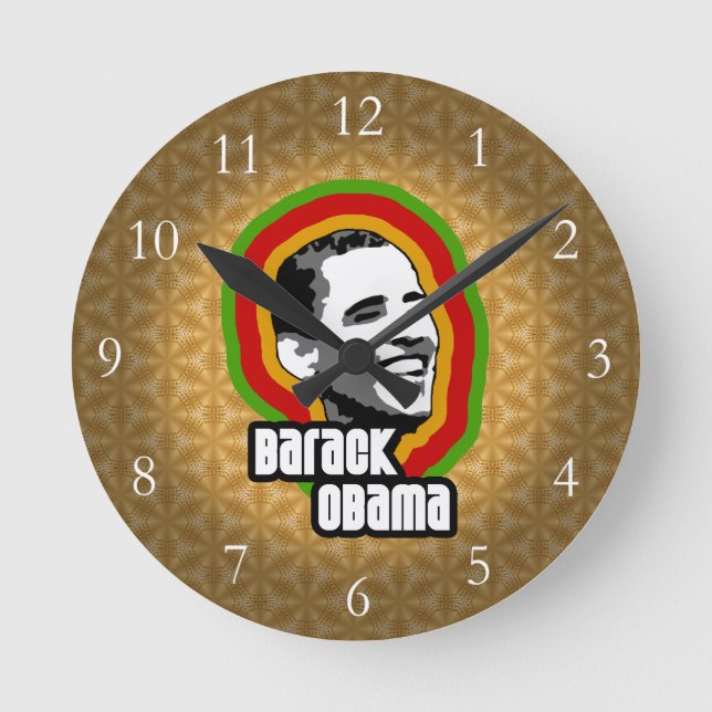 Barack Obama Throwback Round Clock (Front)