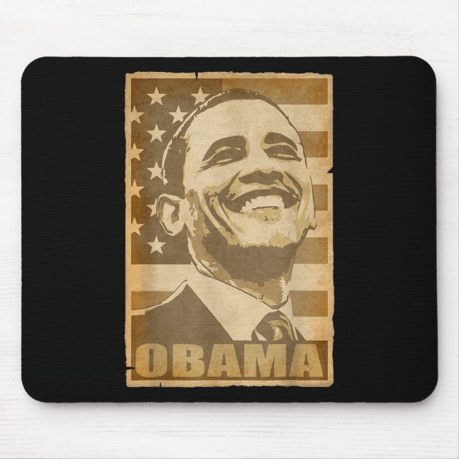 Barack Obama Torn Poster  Mouse Mat (Front)