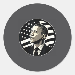 Barack Obama Tribute Art Democracy Protest T-shirt Classic Round Sticker