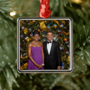 Barack Obama US President White House Christmas Metal Tree Decoration