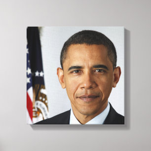 Barack Obama US President White House Portrait Canvas Print