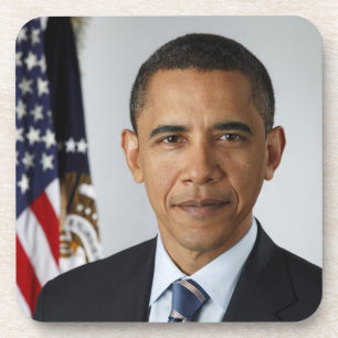 Barack Obama US President White House Portrait Coaster