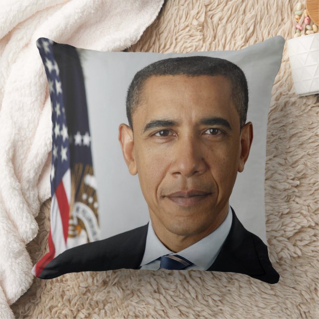 Barack Obama US President White House Portrait  Cushion (Blanket)