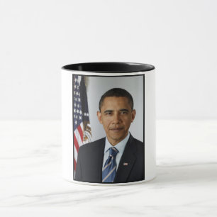 Barack Obama US President White House Portrait  Mug