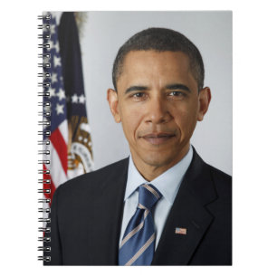Barack Obama US President White House Portrait  Notebook