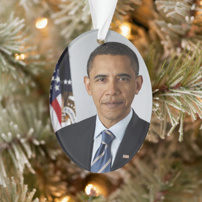 Barack Obama US President White House Portrait  Ornament (Tree)