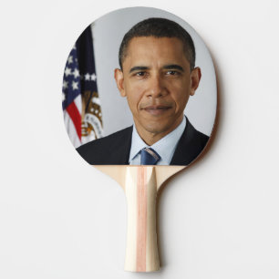 Barack Obama US President White House Portrait Ping Pong Paddle