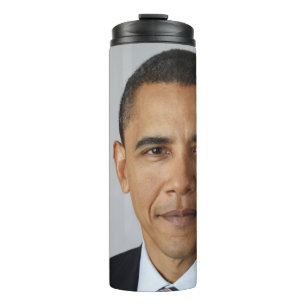 Barack Obama US President White House Portrait Thermal Tumbler