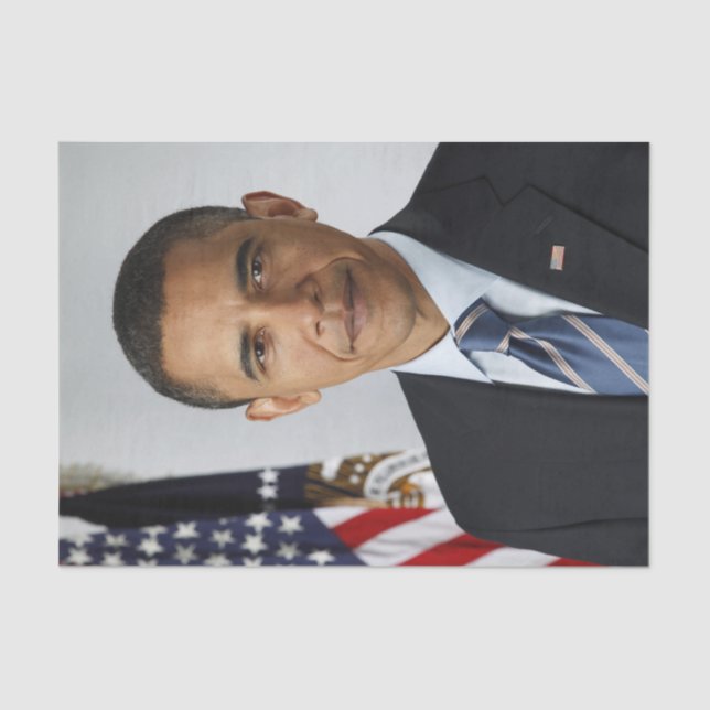 Barack Obama US President White House Portrait  Tissue Paper (Front)